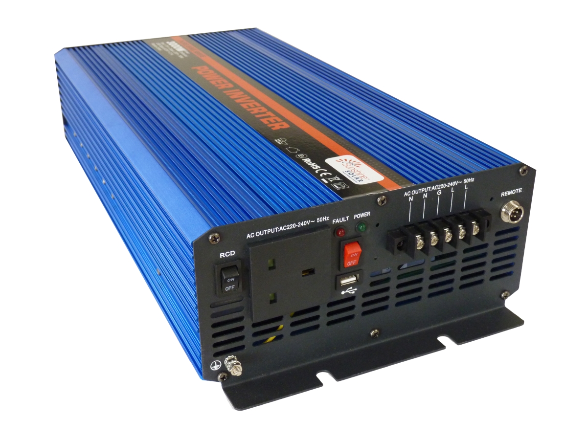 Power Inverter 3000 Watt Pure Sine Wave 12V & Wired Remote Switch C ...