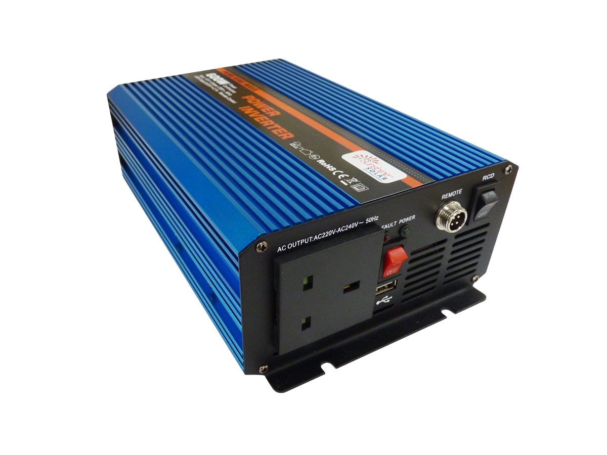 Power Inverter 600 Watt Pure Sine Wave 12 Volt & Wired Remote Switch C 