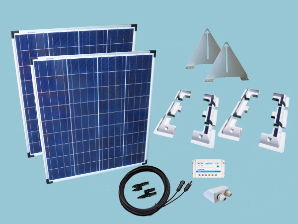 160W Sunshine Solar Caravan Motorhome & Boat Kit