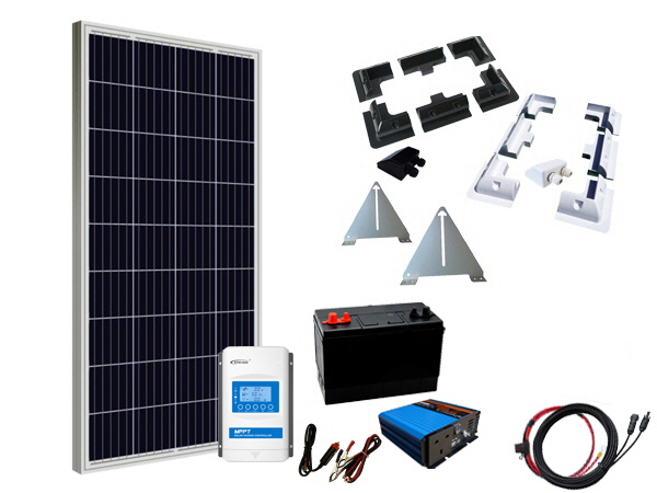 160W - 12V Off Grid Solar Kit - Power Inverter