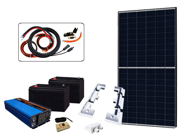 340W - 24V Off Grid Solar Kit - 1000W Power Inverter