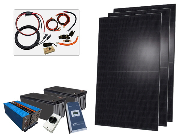 1035W - 24V Off Grid Solar Kit - 3kW Power Inverter
