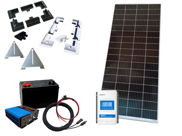 190W - 12V Off Grid Solar Kit - Power Inverter