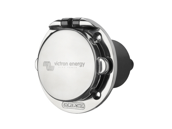 Victron Power Inlet Stainless Steel With Cover 32A (2p/3w)